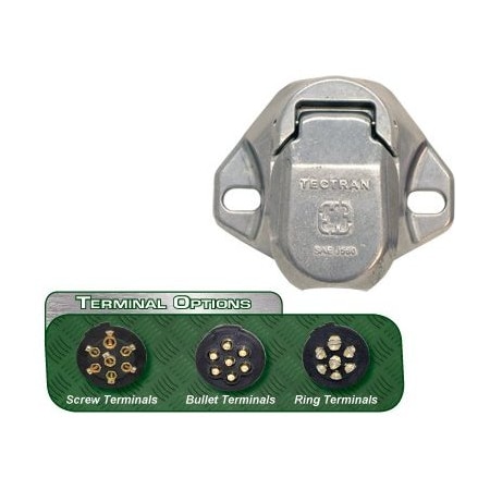 Tectran 7-Way Sae Socket-Screw Terminals - Solid Pin 38100